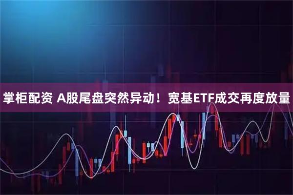 掌柜配资 A股尾盘突然异动！宽基ETF成交再度放量