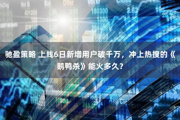 驰盈策略 上线6日新增用户破千万，冲上热搜的《鹅鸭杀》能火多久？