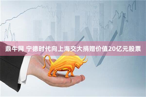 鼎牛网 宁德时代向上海交大捐赠价值20亿元股票
